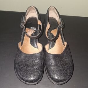 Born Black Embossed Mules